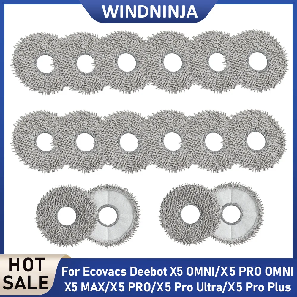 High Quality Mop Cloths Parts for Ecovacs Deebot X5 OMNI X5 PRO OMNI for X5 MAX X5 PRO X5 Pro Ultra Robot Vacuum Cleaner Replace