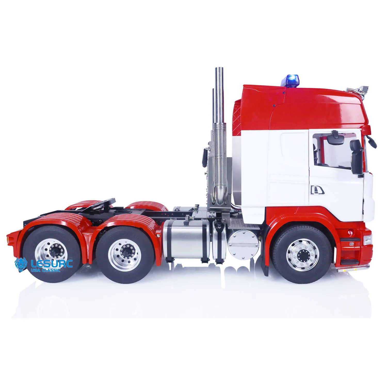 1/14 LESU Metal Chassis 6X6 FWD Radio Control Tractor Car RC Truck Vehicle White Assembled ESC Motor Servo Model Boys Toys