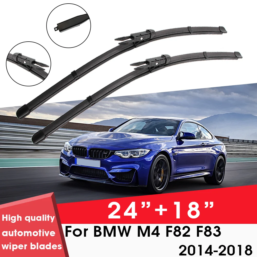 

Car Wiper Blade For BMW M4 F82 F83 2014-2018 24"+ 18" Windshield Windscreen Clean Naturl Rubber Car Wipers Accessories