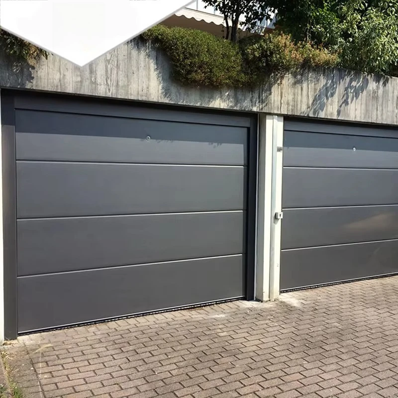 Aluminum Alloy Automatic Overhead Sectional Garage Door, Custom Size, Security System, Windproof, for Warehouse Use