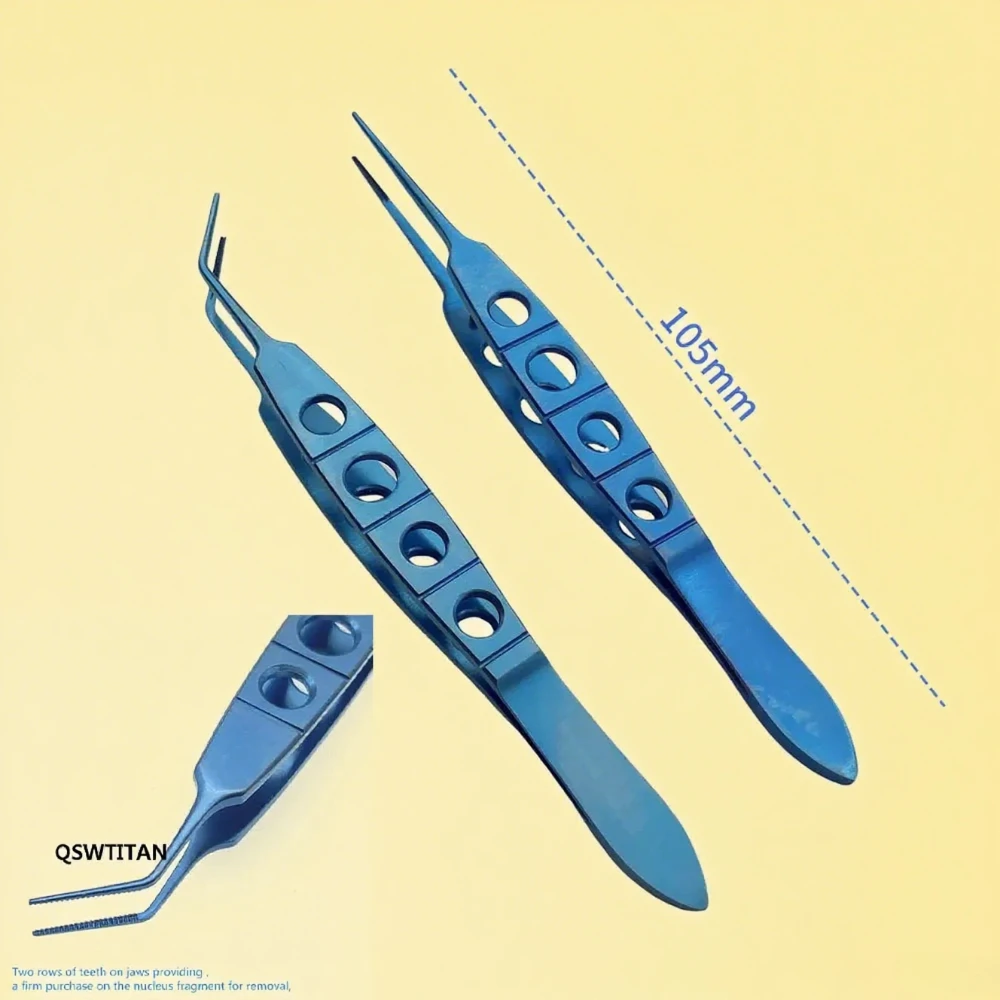 Ophthalmic Nucleus Fragment Forceps Titanium Ophthalmic Crushing Nucleus Forceps Eye Surgical Instrument