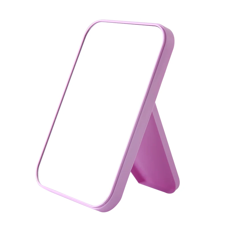 Handheld Makeup Mirror for Travel and On-The-Go Touch Ups with Folding Stand