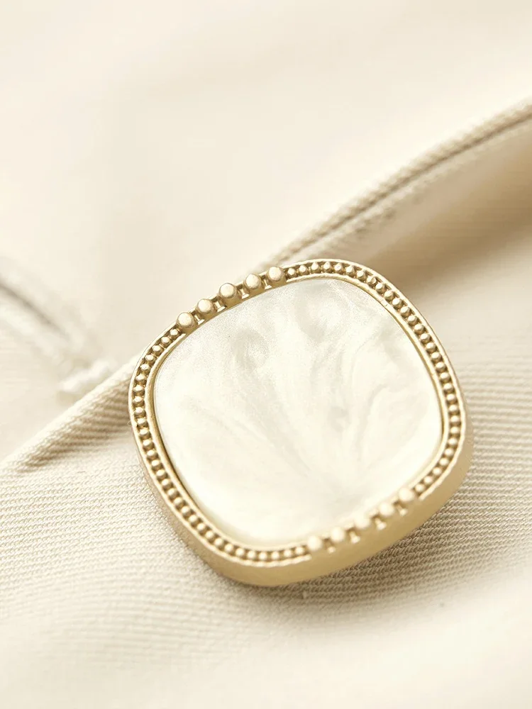 SENTUBILA Office Lady Solid Blazer Professional Three Quarter Sleeve Straight Business Suit Jacket Blazer For Women 101X29035