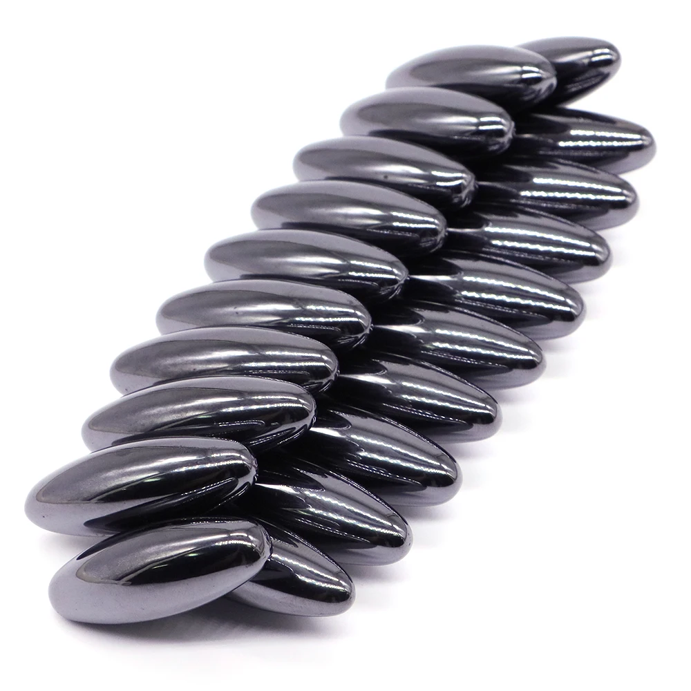 Magnetic Rugby Ball Tumbled Stones Therapy Relief  Toy Oval Magnet Beads Set Health Care Ferrite Massager Hematite Home Decor