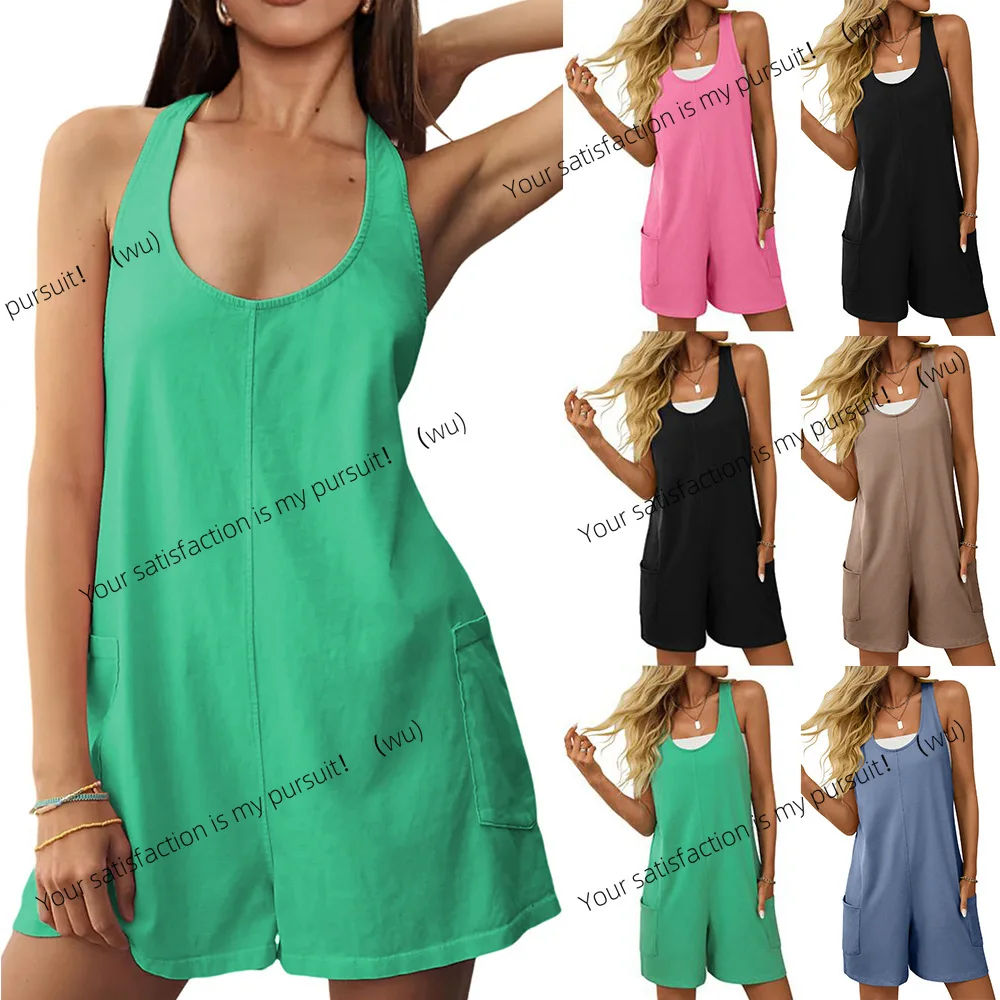 

ZOCI-Свободный повседневный комбинезон без рукавов с открытой спиной для женщин