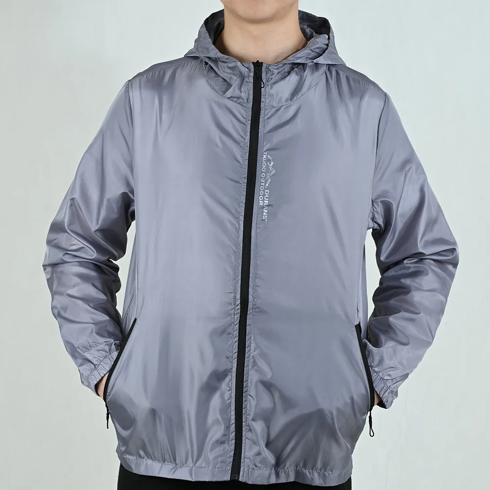 

Summer Men's Wear Outdoor Breathable Thin Hooded Jacket For Men's Quick Dry Sun Protection Jacket Hooded Top For Activities