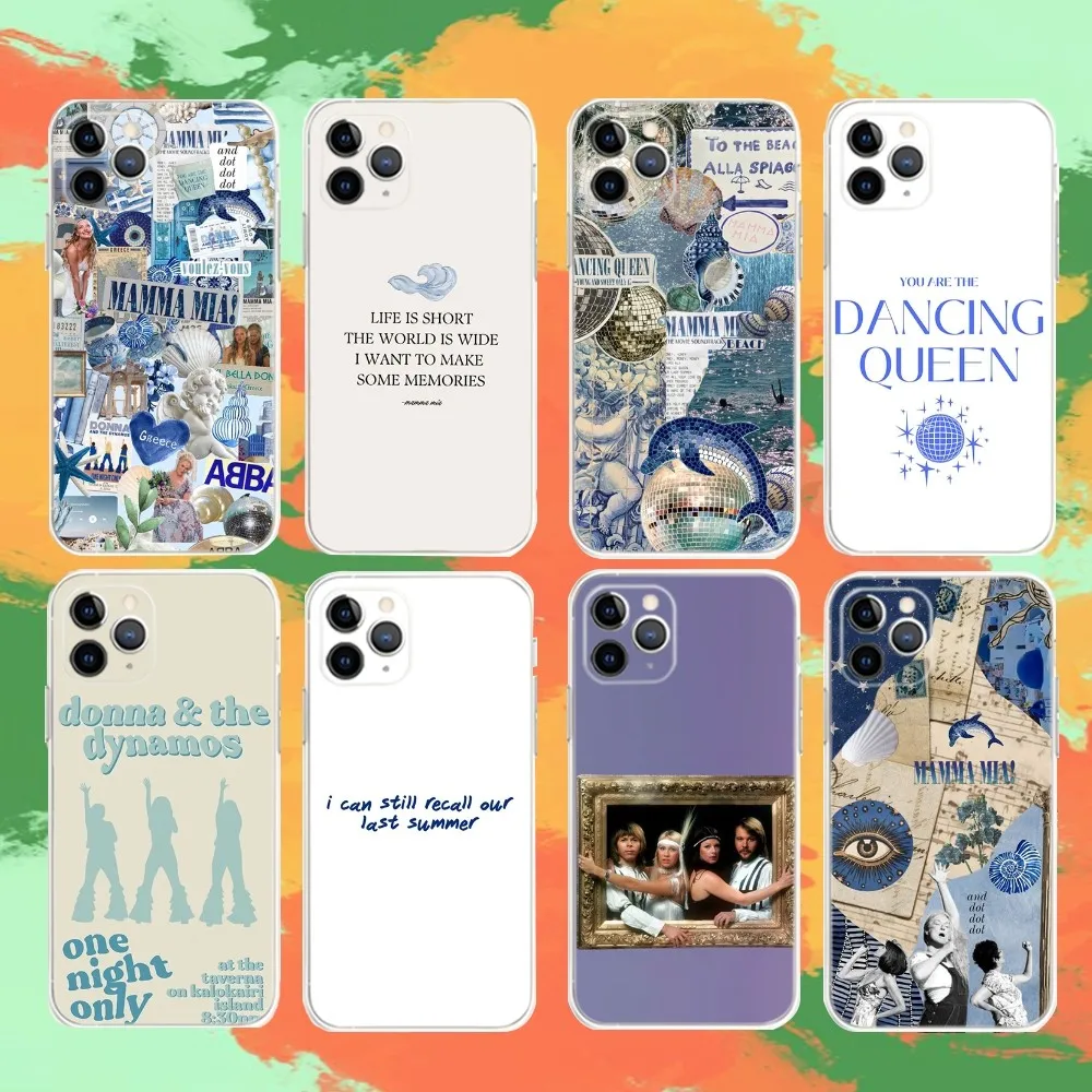 

Mamma Mia Abba Phone Case For iPhone 16,15,14,13,12,11,Mini,Pro,XS,Max Cover 6,7,8,Plus,X,XR,SE,2020 Transparent Funda Shell