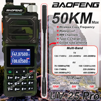 Baofeng UV-25 PRO Air Band Walkie Talkie Camo 10W Full Band Wireless Copy Frequency NOAA Type-C AM FM Long Range Ham 2Way Radios