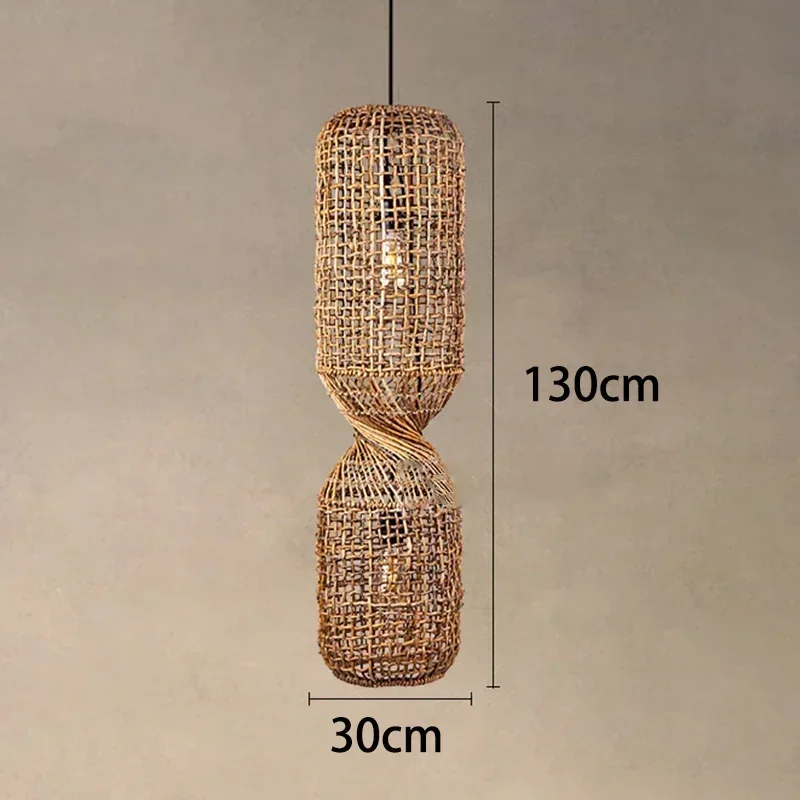 Japanse Wabi Sabi Retro Rotan Hanglamp Zen Tea Room Homestay Hotel Restaurant Bar Kroonluchter Home Decor Verlichting