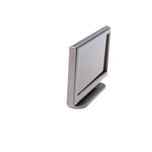 1:12 Casa delle bambole in miniatura Widescreen a schermo piatto TV LCD remota Decorazioni per la casa grigie