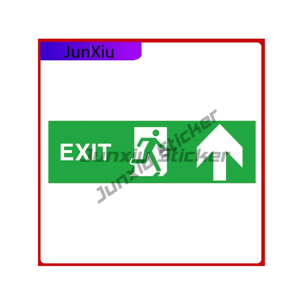 

Exit Up Safety Warning Sign Vinyl Graphic Stickers Waterproo Custom Decals Rv Bike Suv Window Camping Car Decorations Funny Acce