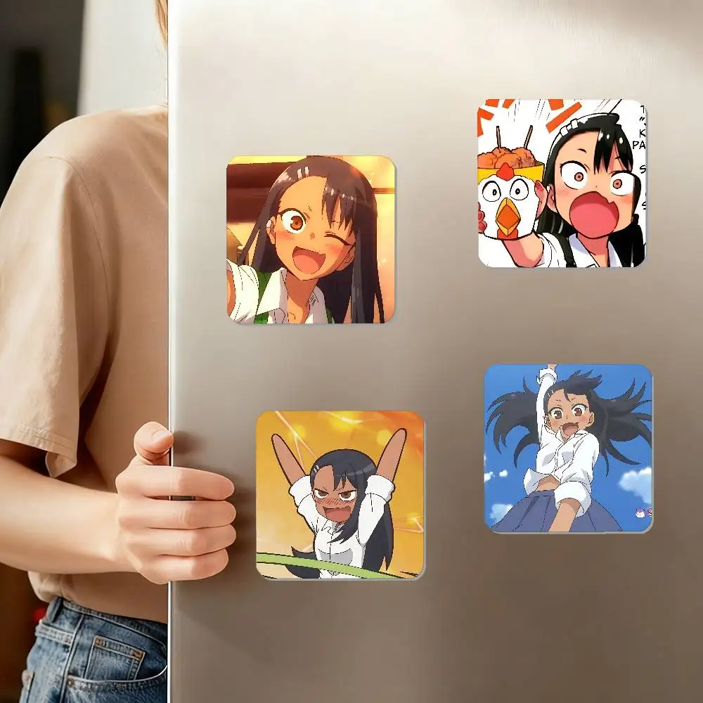Cute H-Hayase Nagatoro Refrigerator Magnet Square Stickers - Can Be Used To Personalize Home Decoration And Keepsakes Or Gifts.