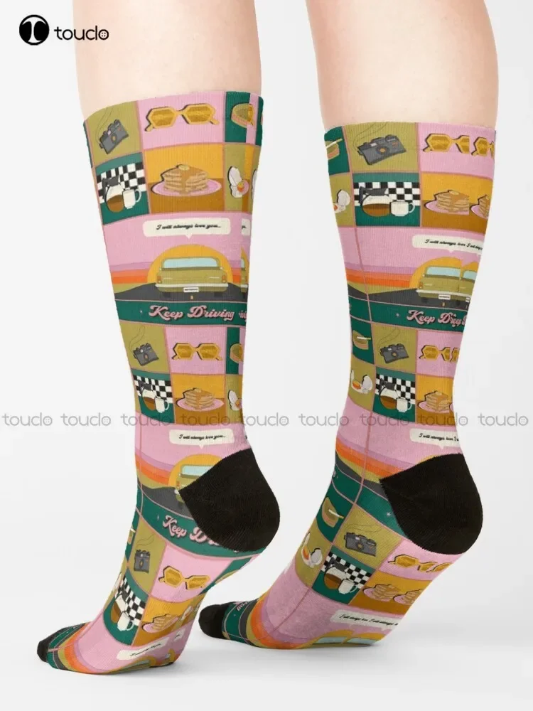 إبقاء القيادة الجوارب هاريز هاوس جوارب البيسبول الحمراء 360 °   طباعة رقمية مريحة للفتيات الرياضة هدية عيد الميلاد الفتيات شعبية جديدة