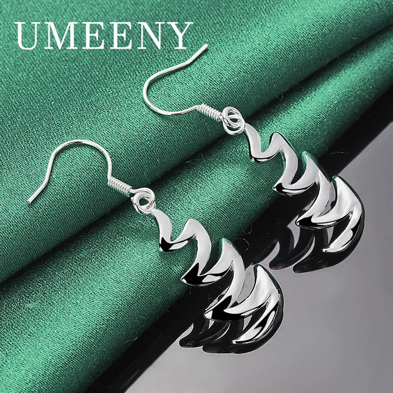 

Luxury 925 Sterling Silver 30MM Simple Lightning Earrings Women Temperament Gift Accessories Party Fashion Jewelry