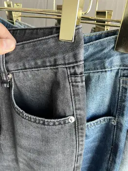 Z1975 直筒高腰長牛仔褲 2025 ETJ 秋冬新款水洗 Y2K 經典女式牛仔褲 10 最佳銷售 直筒牛仔褲 - №3