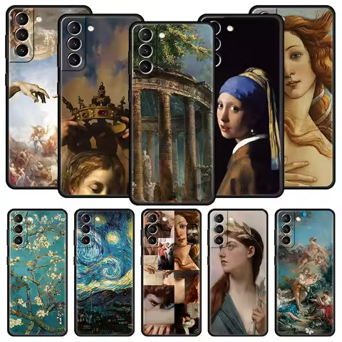 Renaissance art Painting Phone Case For Samsung Galaxy S23 S22 Ultra S20 S21 FE 5G S10 S9 Plus S10E S8 S7 Edge Pattern Cover