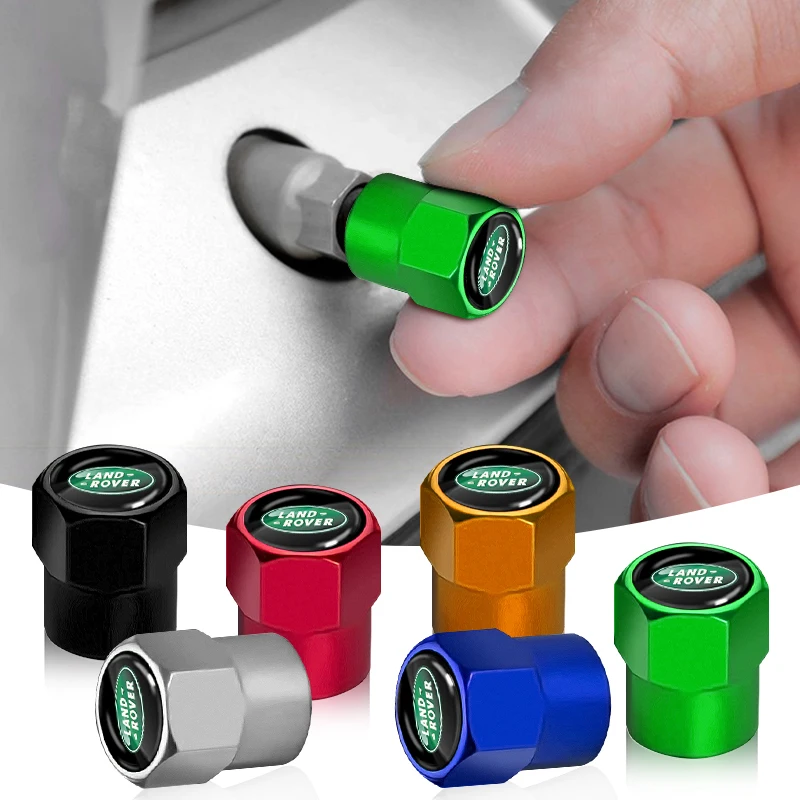 

4Pcs/Set Car Valve Stem Caps Cover Waterproof Car Accessories For Land Rover Range Rover Discovery 3 4 Freelander 2 Dedicated