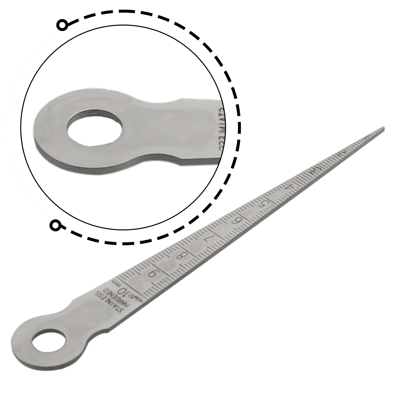 

Gap Hole Measuring Taper Gauge Feeler Clear Scale Rustproof Silver Color Stainless Steel Depth Clearance Measurement
