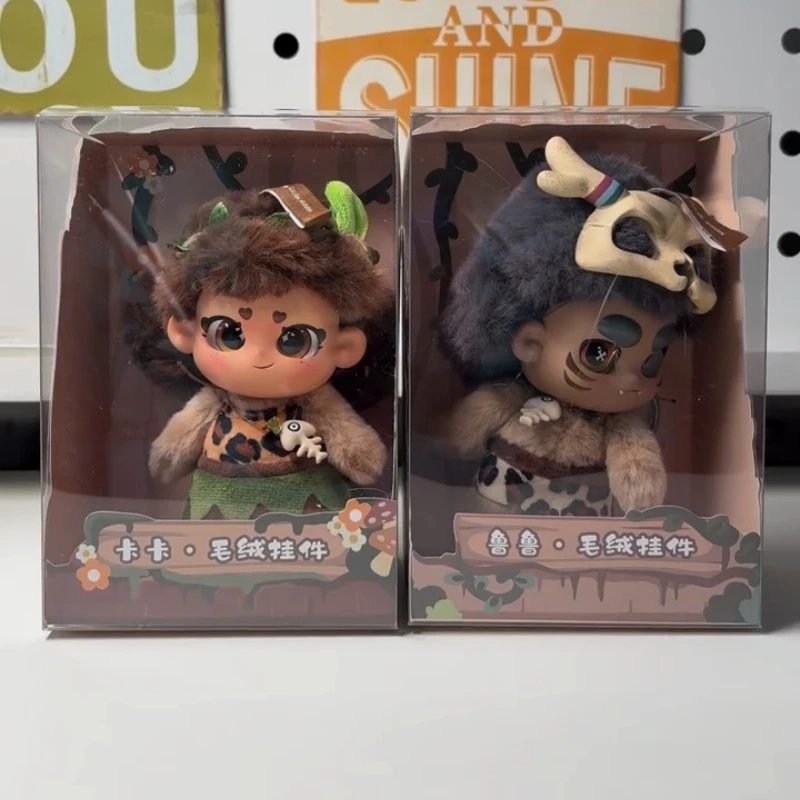 Primitive Man Lulu&Kaka Plush Hang Card Cute Vinyl Doll Lulu Action Figure Desktop Ornament Bag Pendant Birthday Valentine Gift