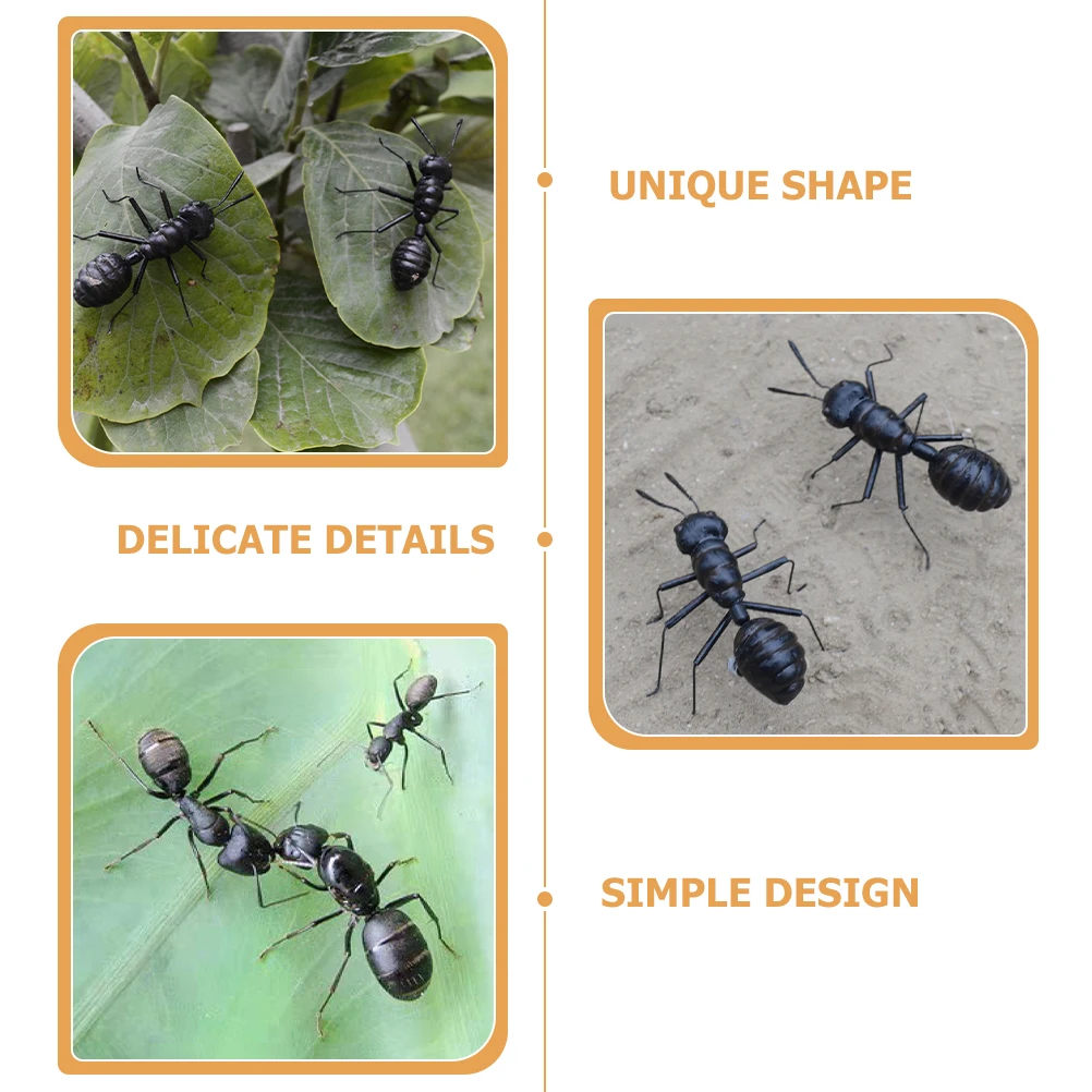 

4 Pcs Ant Statue Decor Indoor Desktop Miniature Figurines Metal Garden Lawn Decoration Insect Sculpture Home Office Ornament