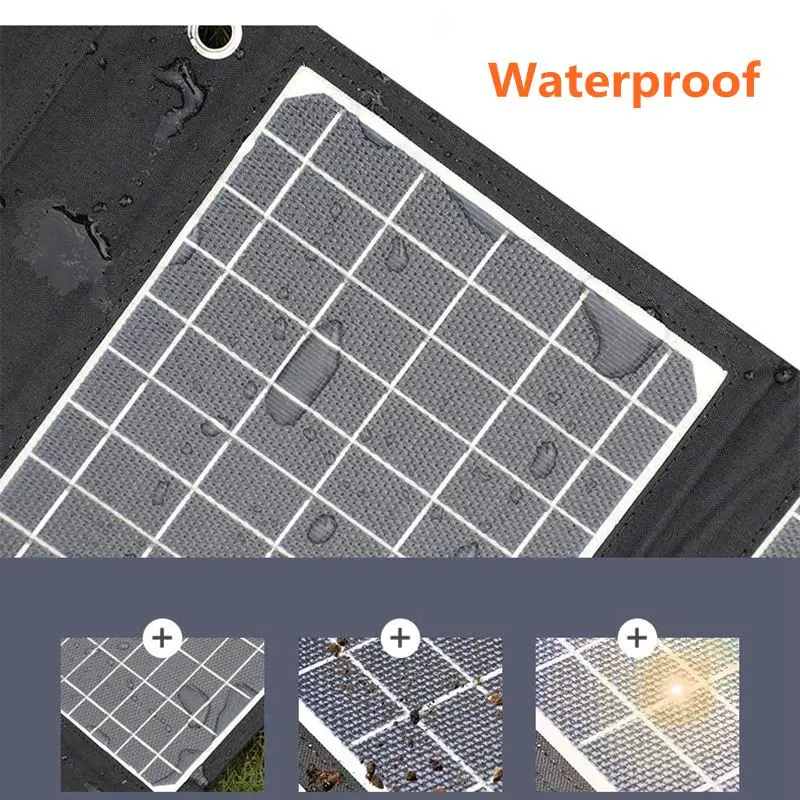 200W Portable Foldable Solar Panel ETFE Big Power Solar Charger USB QC3.0 + DC 18V Solar Cells for Phone Camera Tablet Generator