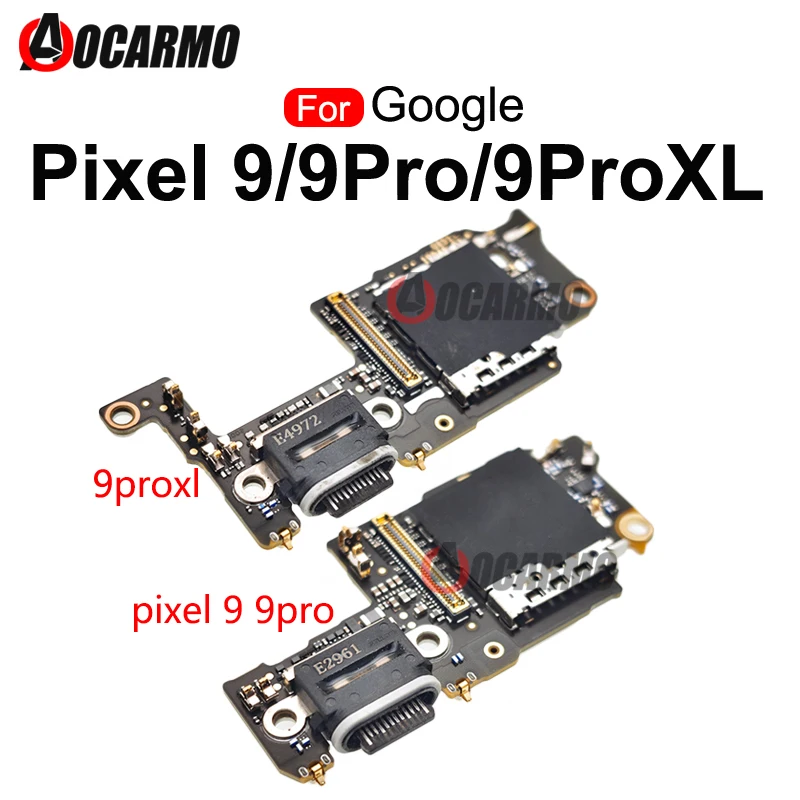 1Pcs For Google Pixel 9 Pro Fold 9ProXL Charging Port Charger Dock Sim Card Reader Holder Flex Cable Repair Parts
