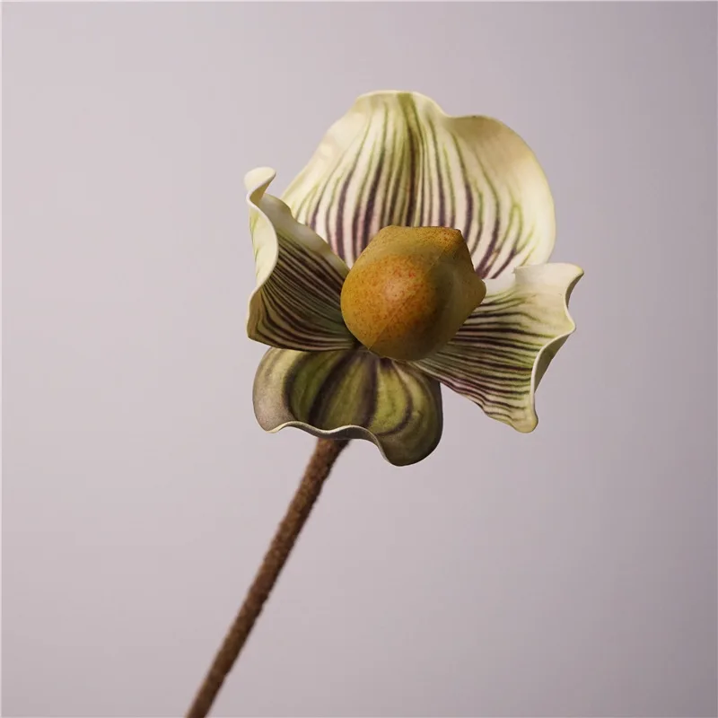 5 Stück Künstliche Blumen PU Vanda Orchidee Heimdekoration Ornamente Party Blumenarrangement Hochzeit Landschaftsgestaltung Fotografie-Requisiten – Detail 1