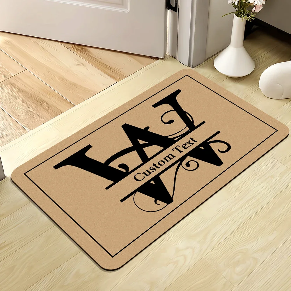 

Personalized Custom Diatomite Rug Mat Carpet With Name Non Slip Absorbent Quick Dry Perfect For Bathroom Kitchen Eco Friendly