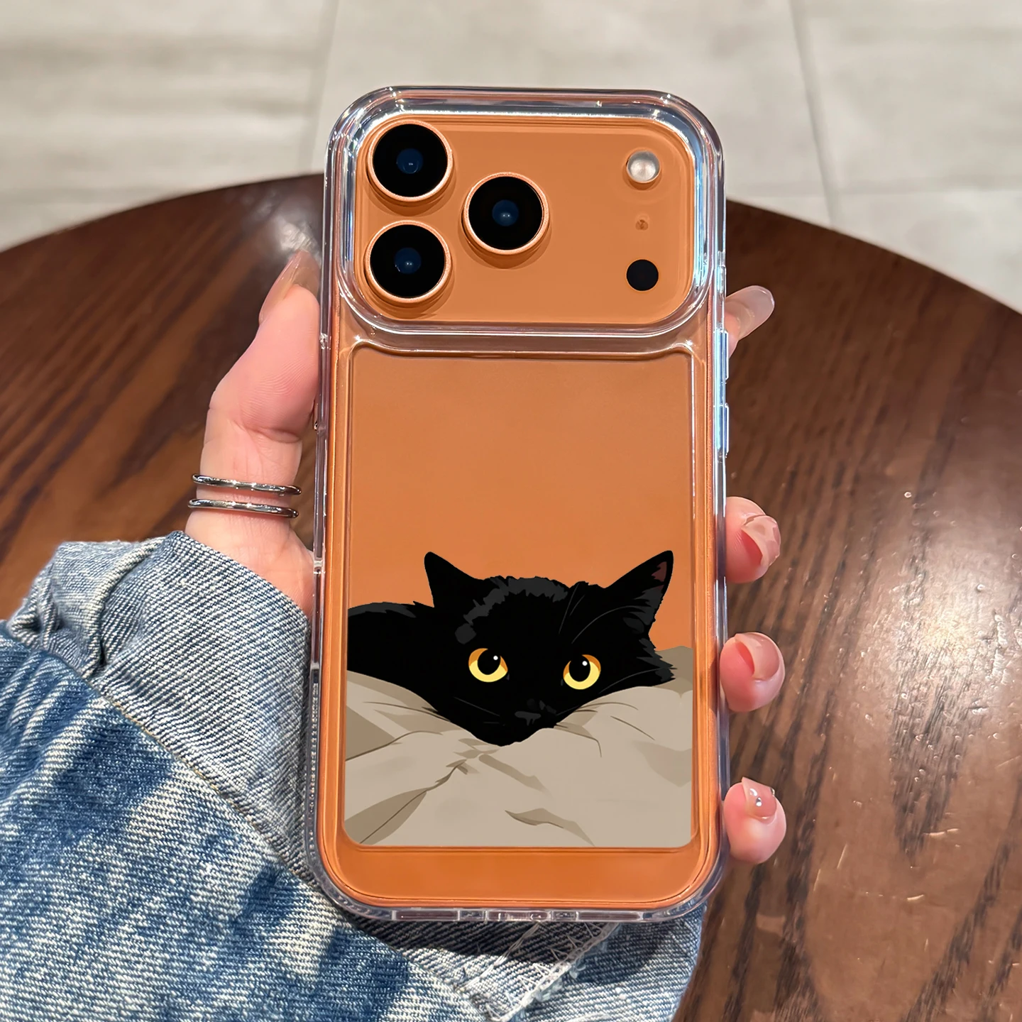 Black Cat Funny Couple Soft Phone Case For iPhone 17 16 15 14 13 12 11 Pro Max  7 8 Plus Shockproof Silicone Transparent Cover