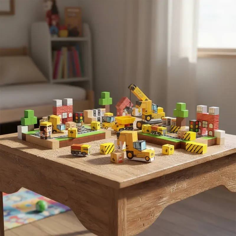 磁気ビルディングブロックセット 100個 組み立て不要 都市建設 3D DIY クリエイティブデコレーション STEMおもちゃ 子供向け誕生日プレゼント