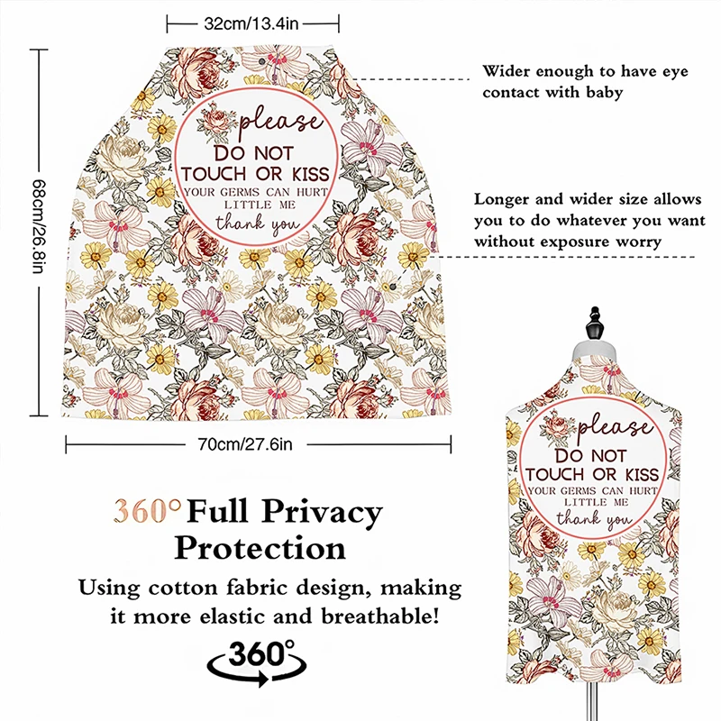 Funda elástica multiusos para asiento de coche de bebé, cubierta de lactancia, carrito de compras de lactancia, fundas de carrito de comestibles, dosel de asiento de coche