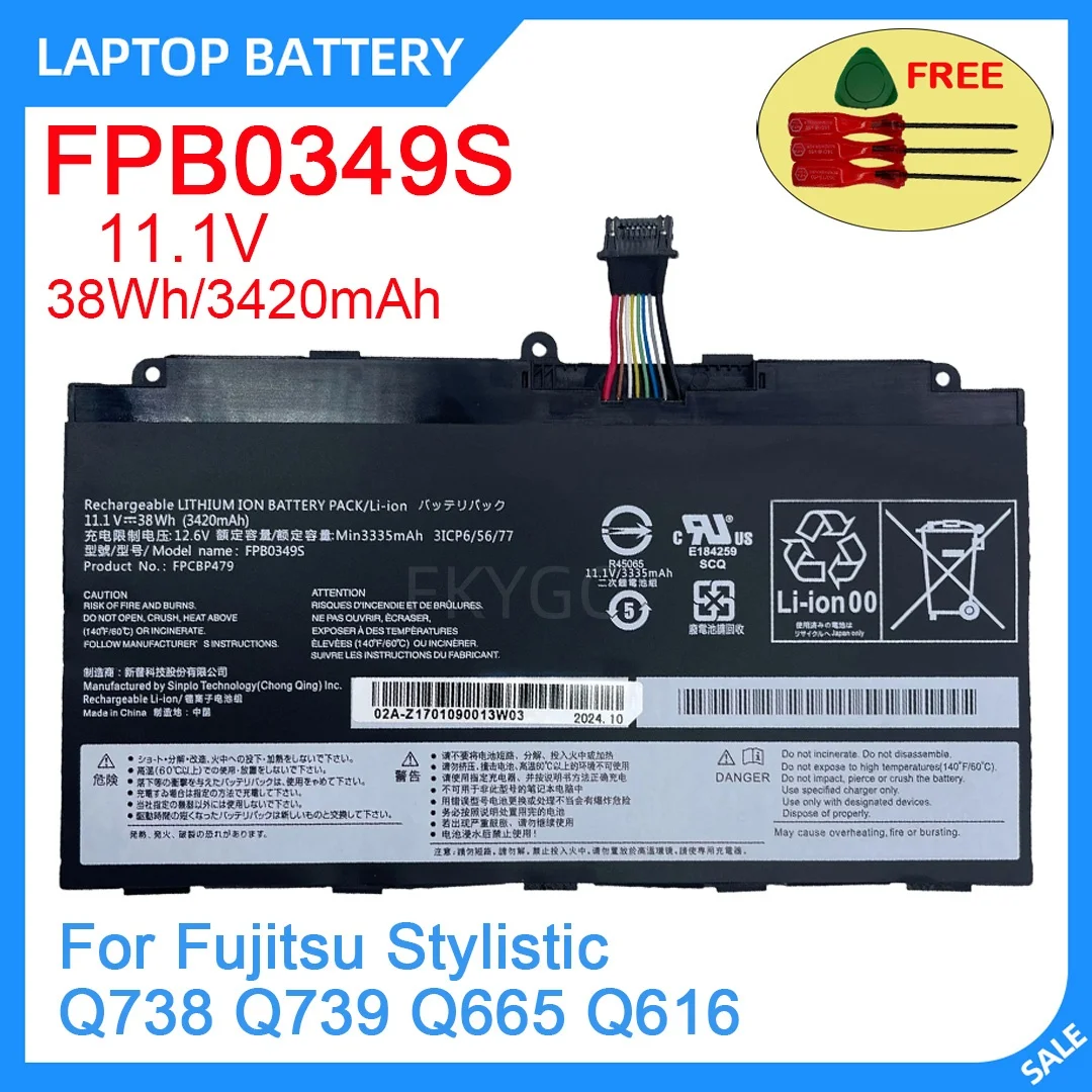 

Новый аккумулятор для ноутбука FPB0349S 11.1V 38WH 3420mAh высокого качества для Fujitsu Stylistic Q738 Q739 Q665 Q616