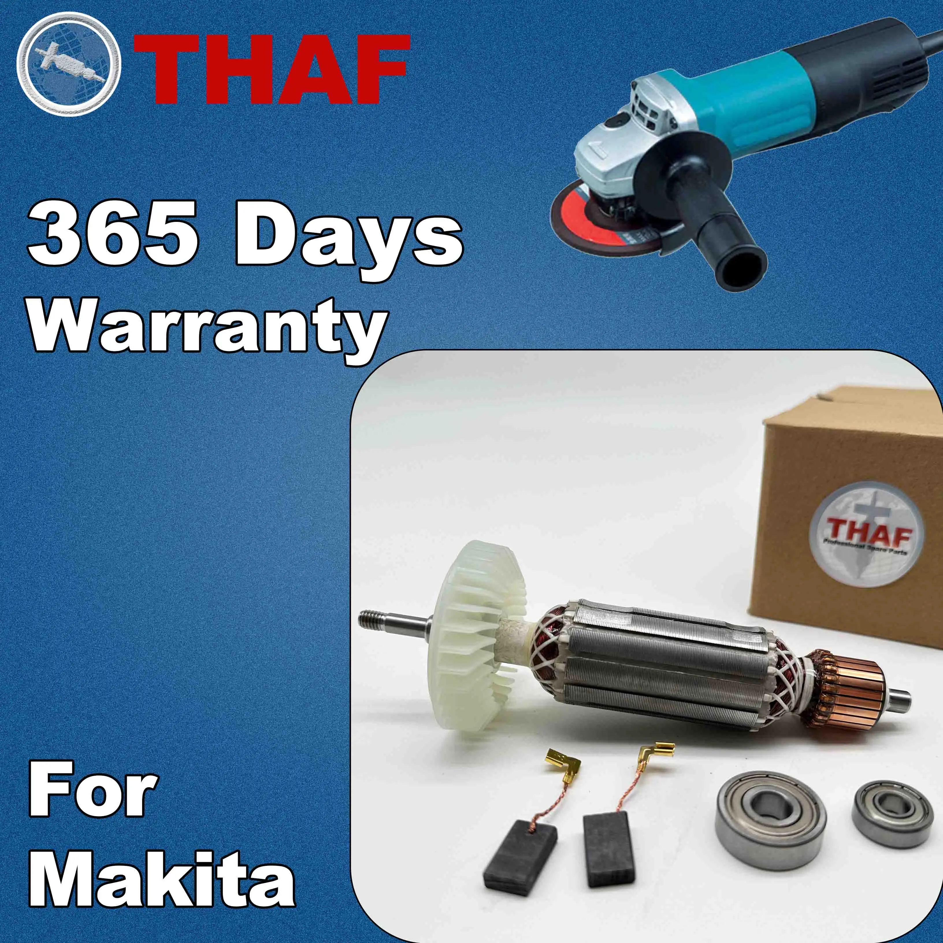 AC 220V 240V 9556NB 9556HN 9558NB 9558HN Armature Rotor For MAKITA 9556 9557 9558 Angle Grinder Spare Parts Grinder 510107-9