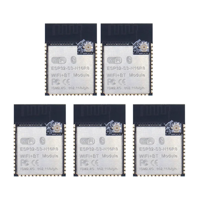 

ABMF-5Pcs ESP32-S3-N16R8 Беспроводной модуль ESP32-S3-WROOM-1 Двухъядерный модуль Wi-Fi + Bluetooth5.0 для беспроводных приложений Iot