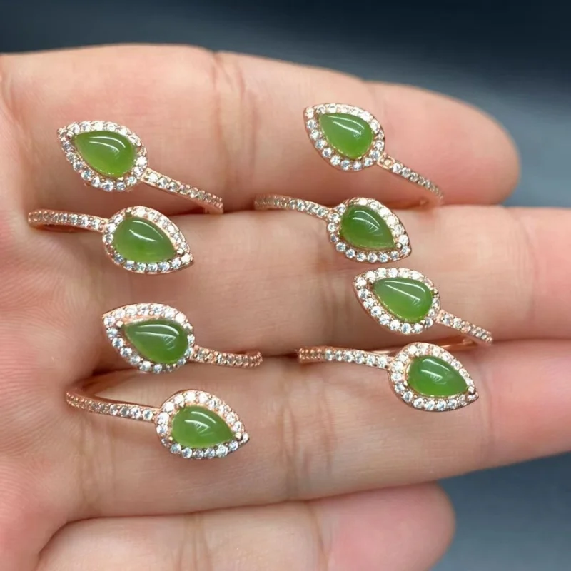

Кольцо Hetian Bi Jade S925, серебро, инкрустированное родственниками и друзьями