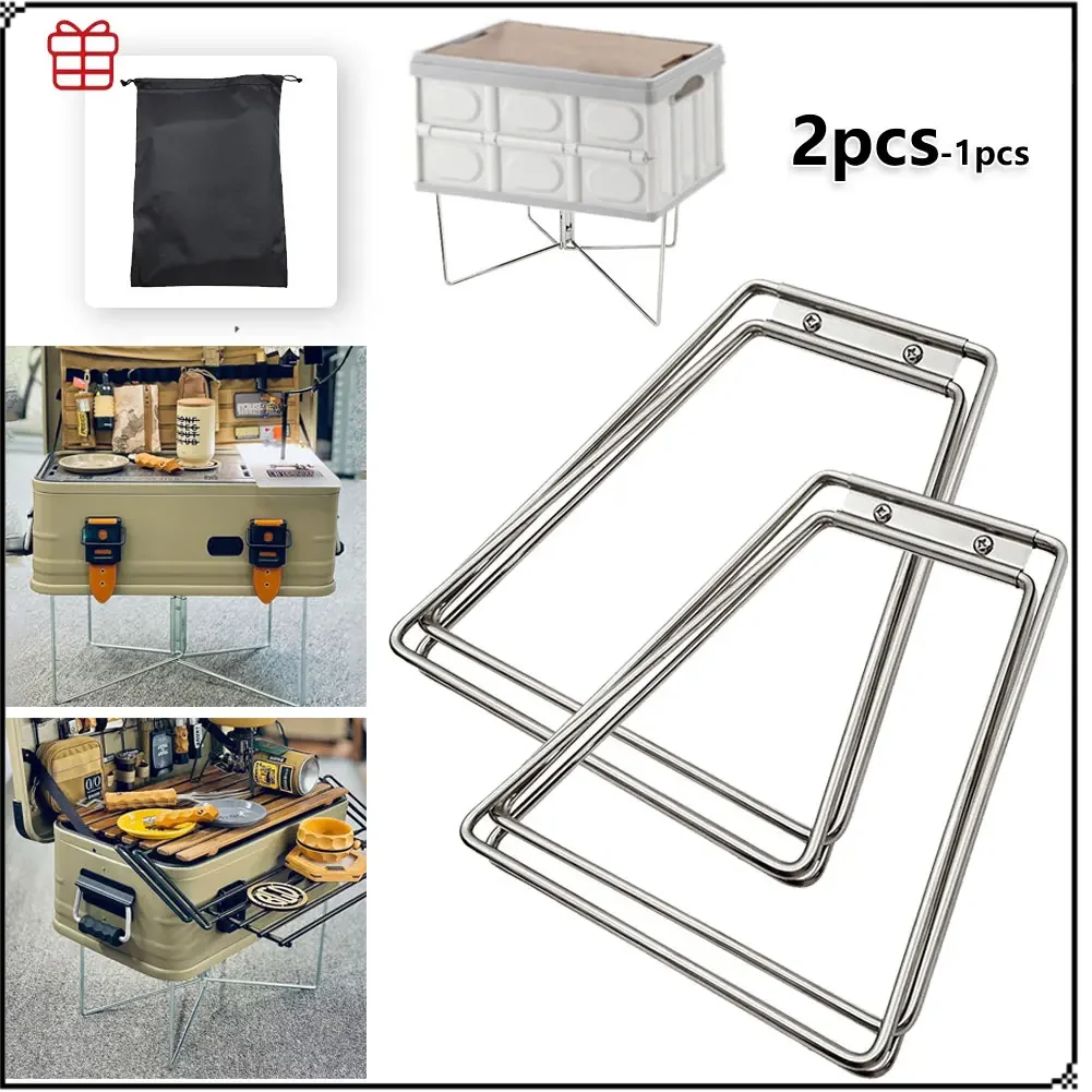 

New Portable Aluminum Alloy Stand Camping Foldable Metal Holder Stainless Steel Fold Stand for Outdoor Picnic Fishing