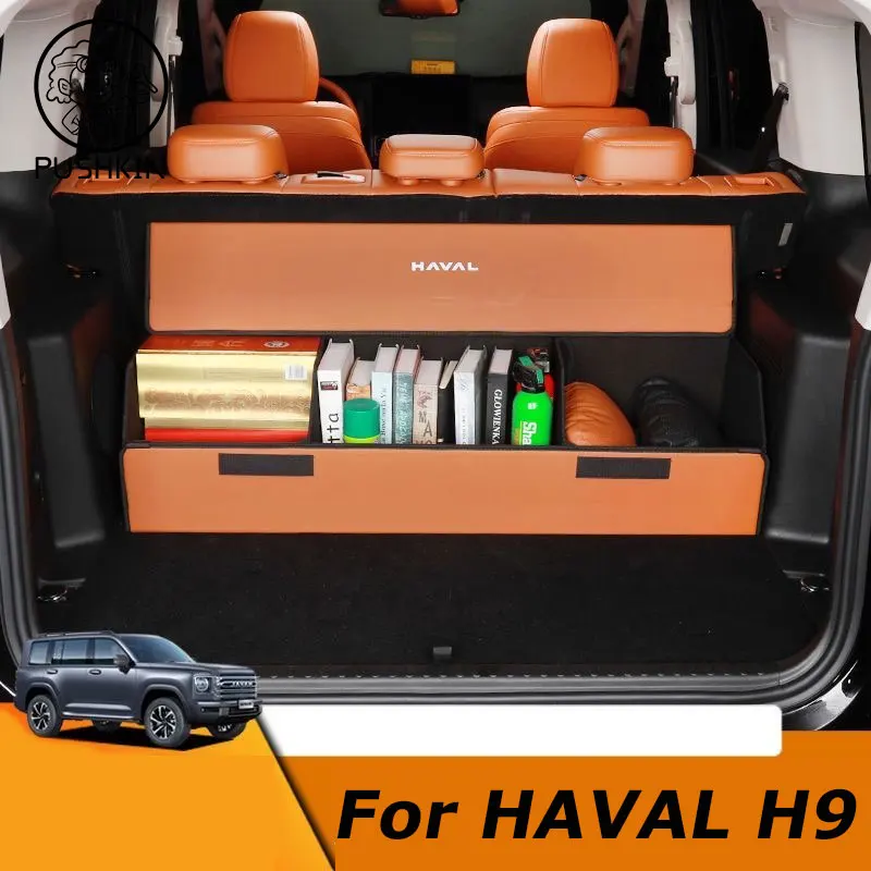 

For HAVAL H9 2024 2025 Car Trunk Storage Box Rear Tailbox Cargo Organizer Interior Accessories