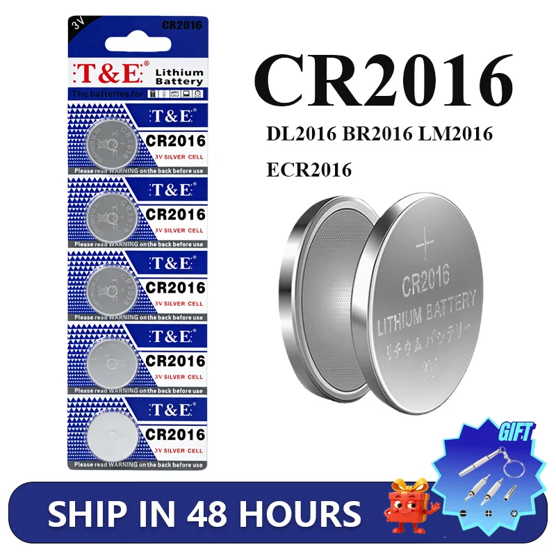 

3 В CR2016 Батарейки-таблетки 75 мАч CR 2016 DL2016 BR2016 LM2016 ECR2016 Литиевая кнопочная батарея для часов с дистанционными ключами и картами