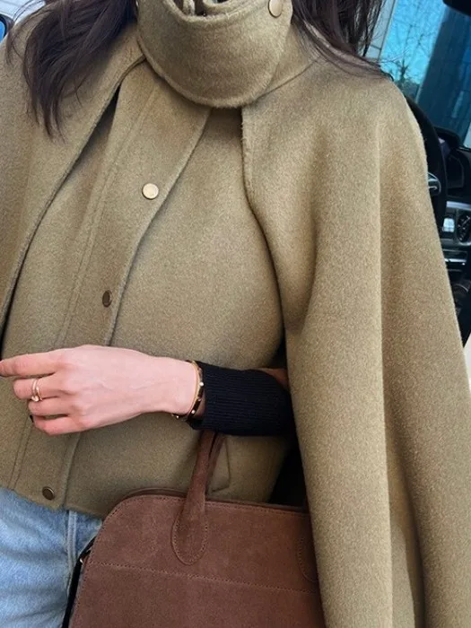 

Свободное шерстяное пальто на одной пуговице в стиле ретро для женщин, верхняя одежда Ele, модный осенний топ, высококачественное ощущение