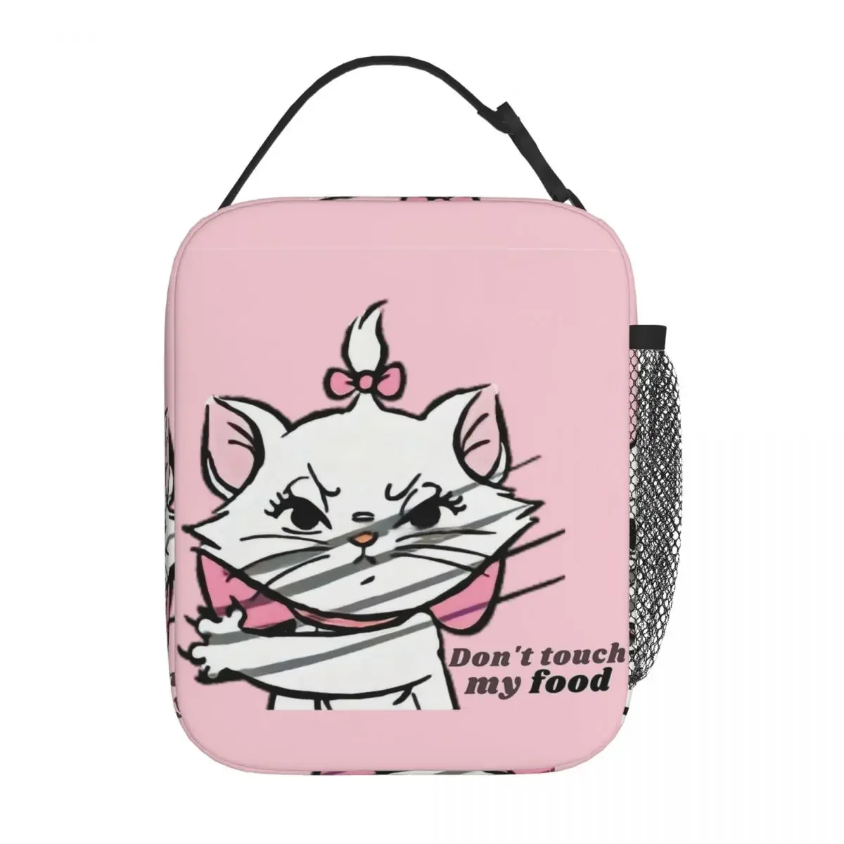 Don\'t Touch My Food Cute Marie Cat Insulated Lunch Bag Thermal Bag Meal Container Large Lunch Box Tote Bento Pouch Outdoor