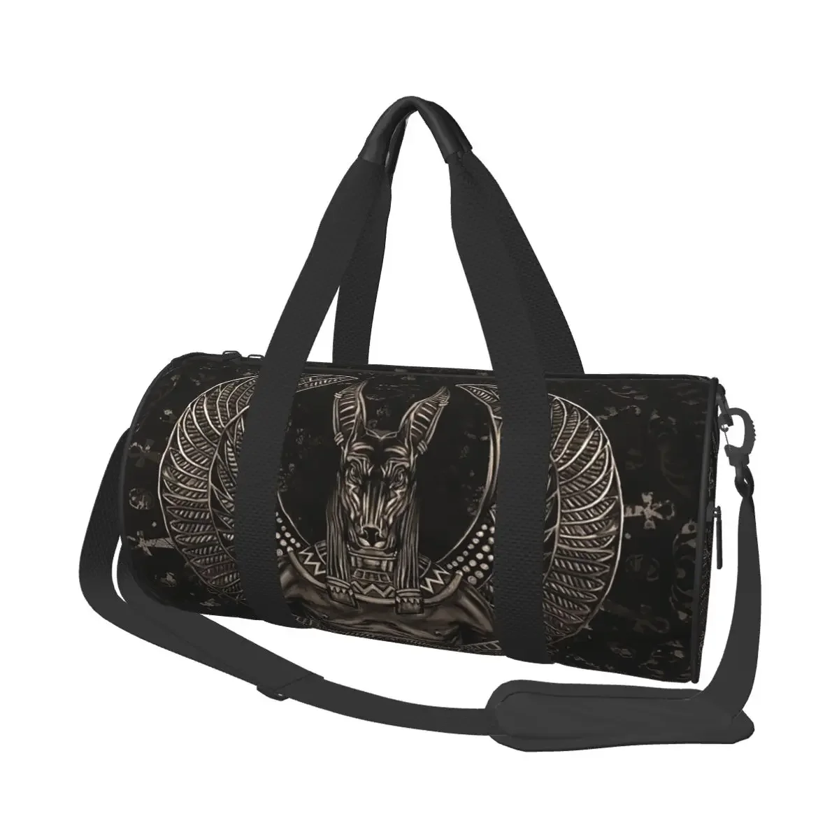 

Anubis Egyptian God Sepia Large Duffle Gym Bag Multi-Functional Duffle Travel Bags Handbags Fitness bag