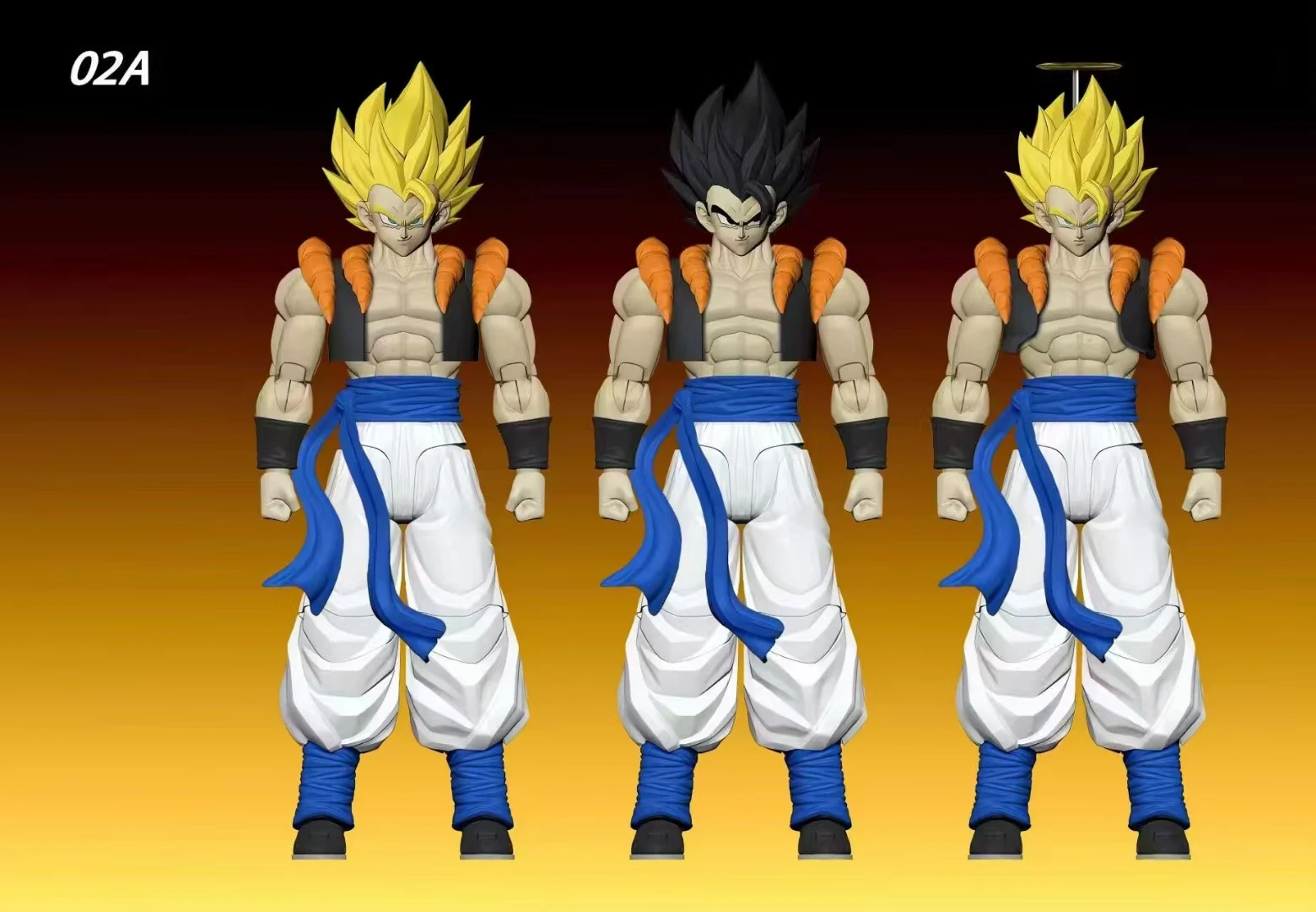 

In Stock Kamione Dragon Ball Gogeta Action Figures Anime Model Toys Collection Gifts