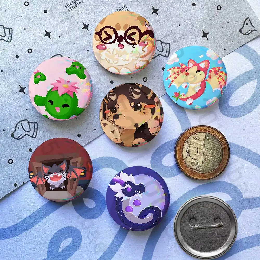 

Game A-Adopts Me 32/44/58mm Handmade Pins Round Brooch Badge Backpacks Clothes Jewelry Gifts