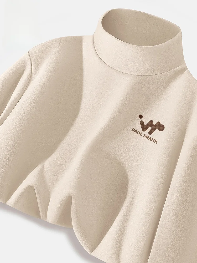 

Мужская теплая водолазка из шерсти и шелка с высоким воротником, осенне-зимняя, модная, городская, современная, стильная