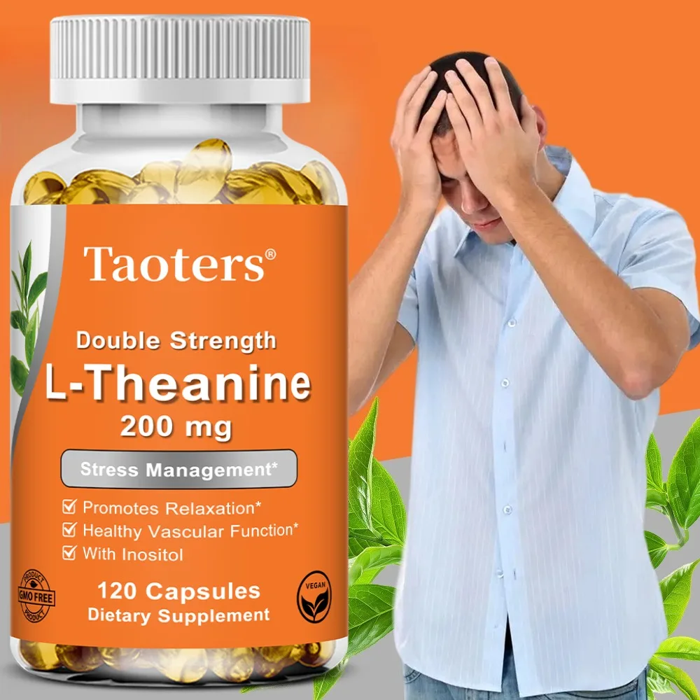 L-Theanine - Stress Relieving Supplement, for Healthy Mood and Promote Relaxation, Improves Focus