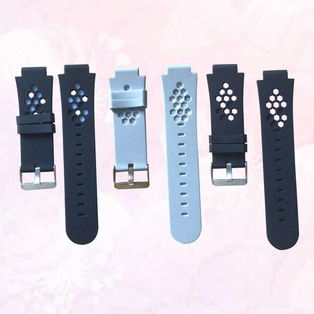 Kids Silicone Watch Bands 3 Pack Soft Smooth Ergonomic Replacement Straps for Childrens Smart Watches Blue view 6