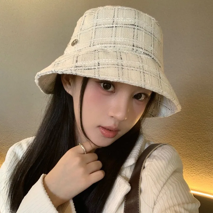 2025 جديد! الراقية - الخريف المرأة - قبعة صياد الشتاء - الكورية - نمط Xiaoxiangfeng، قبعة حوض عصرية ومتعددة الاستخدامات