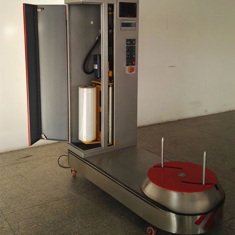 آلة تغليف تغليف الأفلام المطاطية الأوتوماتيكية ذات التصميم الجديد آلة تغليف أمتعة المطار #6