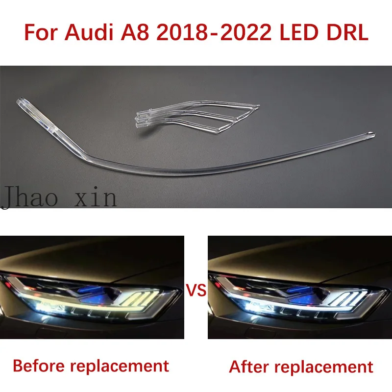 

Light Guide Strip White Light Car Headlight DRL Conduit Suitable for Audi A8 2018-2022 LED Angel Eye Ballast Light Source Module