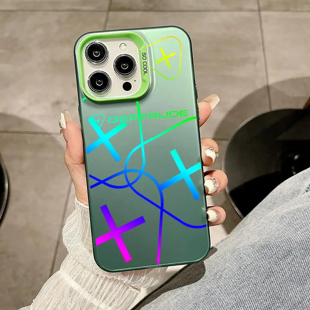 حافظة هاتف G-Gertrudes لهاتف آيفون 11 12 13 14 15 16 17Pro Max Air Plus حافظات فضية ملونة فاخرة وخفيفة الوزن #4